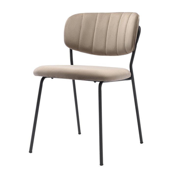 Стул Eirill, 530×590×770 мм, велюр, цвет светло-коричневый стул eirill 560×495×770 мм велюр цвет розовый