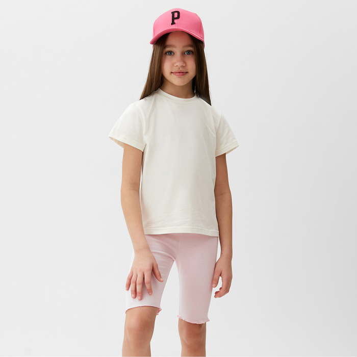 Комплект для девочки (футболка и велосипедки) MINAKU, цвет розовый, рост 110 см комплект футболка велосипедки для девочки цвет малиновый рост 110 см