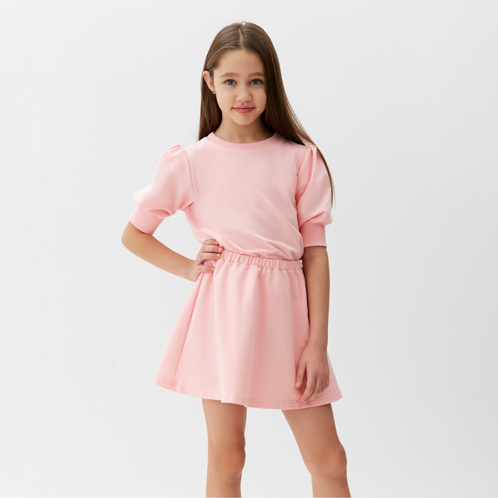 Комплект для девочки (свитшот и юбка) MINAKU, цвет розовый, рост 110 см