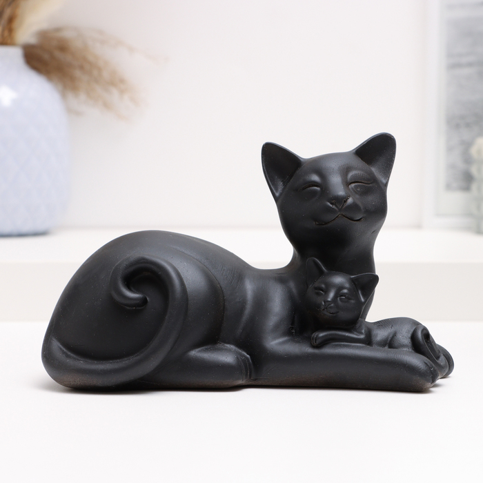

Фигура "Котики лежат" черные, 18х10х12см
