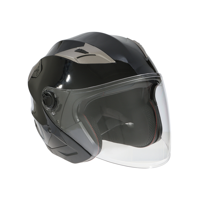 Шлем открытый с двумя визорами, размер L (59-60), модель - BLD-708E, черный глянцевый шлем head rachel spare lens с двумя визорами white 20 21 m l