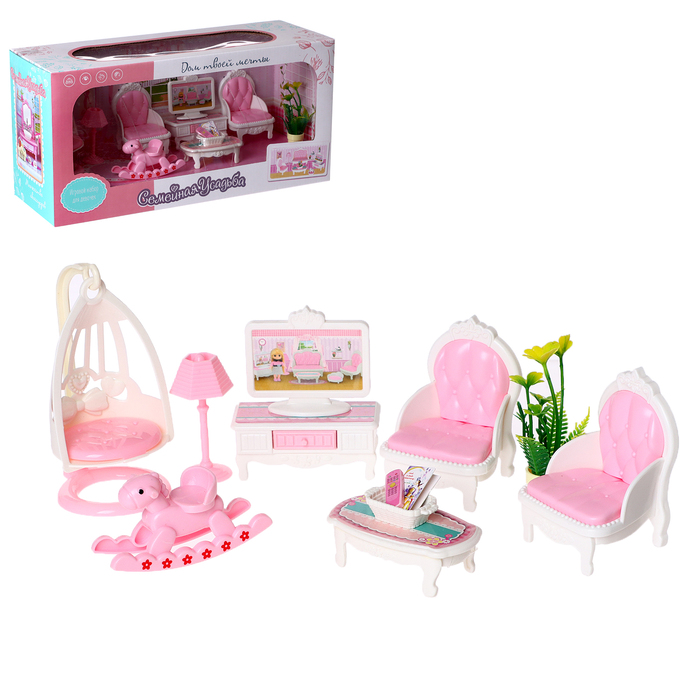 Игровой набор мебели для кукол «Семейная усадьба: гостиная» набор мебели для кукол гостиная