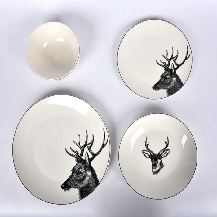 Набор посуды Arya Home Deer, 24 предмета