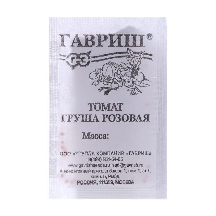 

Семена Томат "Груша розовая", 0,05 г б/п