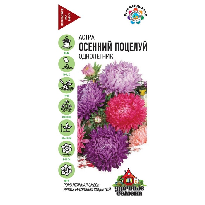 

Семена Астра "Осенний поцелуй", 0,1 г б/п