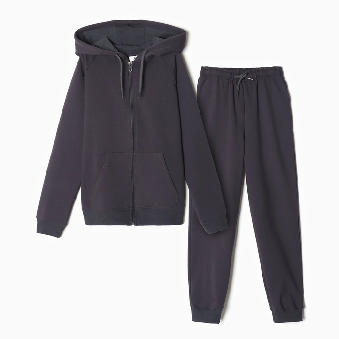 Комплект для мальчика (джемпер, брюки), цвет графит, рост 116 см комплект пуловер брюки для мальчика рост 116 см цвет мультиколор