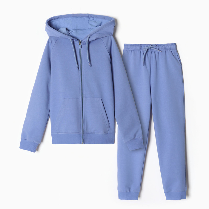 Комплект для девочки (джемпер, брюки), цвет голубой, рост 128 см