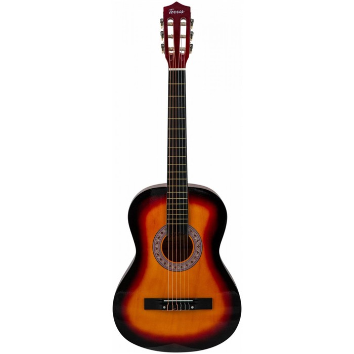 Классическая гитара 7/8 TERRIS TC-3801A SB, анкер, цвет санберст классическая гитара terris tc 3801a bk 7 8 черный