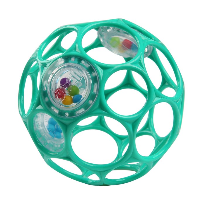 Развивающая игрушка Bright Starts, мяч Oball, с погремушкой, цвет бирюзовый фото