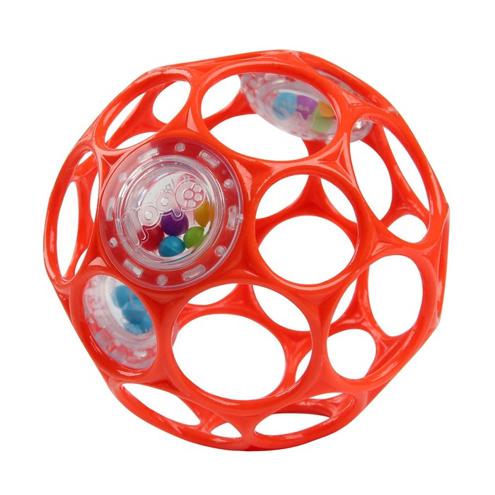Развивающая игрушка Bright Starts, мяч Oball, с погремушкой, цвет красный фото