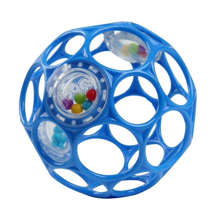 Развивающая игрушка Bright Starts, мяч Oball, с погремушкой, цвет синий фото