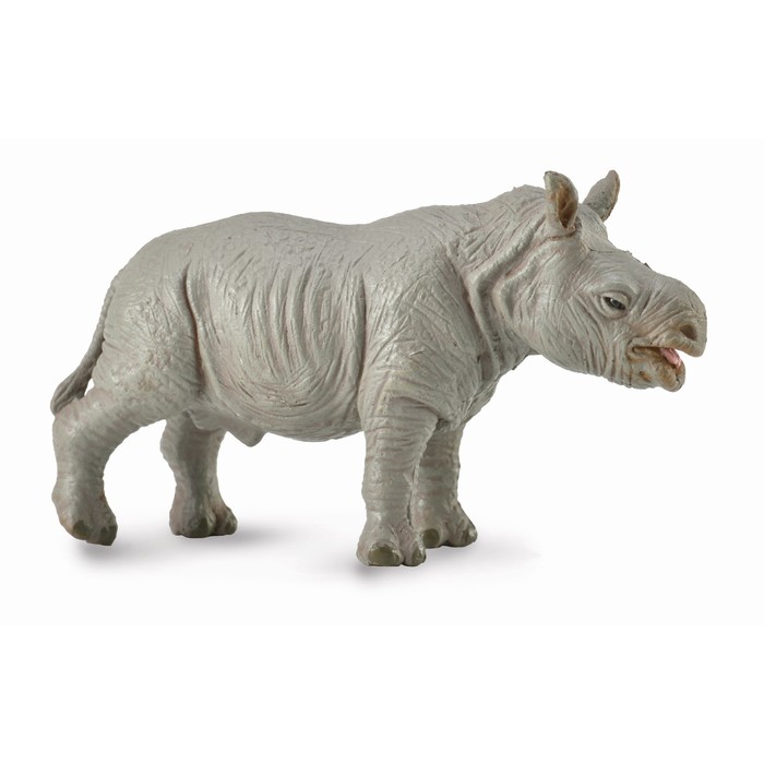 Фигурка Collecta «Детёныш белого носорога», размер S детёныш индийского носорога 8 5 см rhinoceros unicornis фигурка игрушка дикого животного