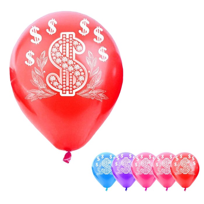 Шар воздушный "Доллар", 12", набор 15 шт.