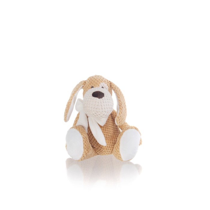 Мягкая игрушка Gulliver собачка с бантом, цвет бежевый, 30 см мягкая игрушка собачка с бантом gulliver