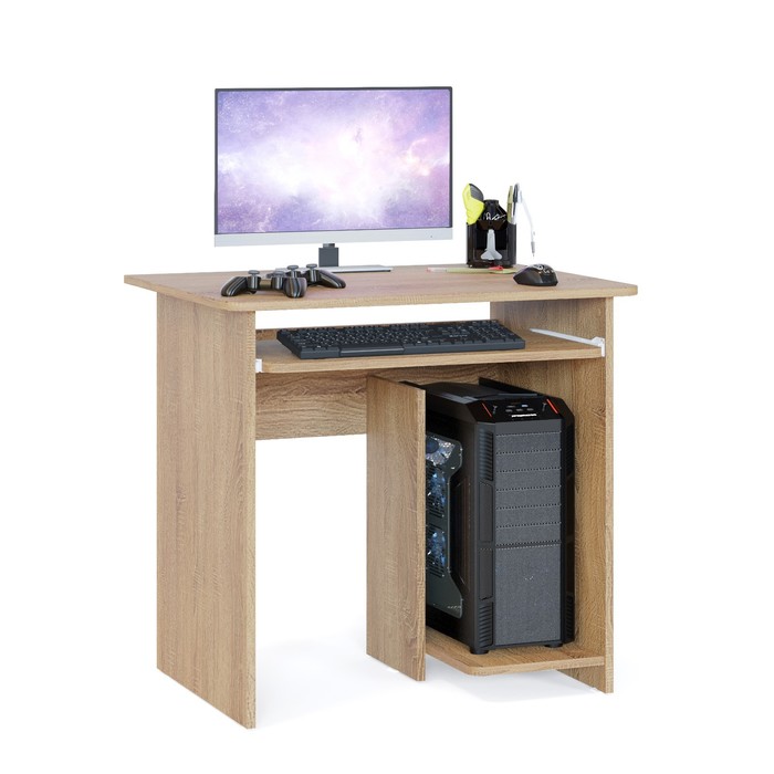 Компьютерный стол «КСТ-21.1», 800×600×740 мм, цвет дуб сонома компьютерный стол кст 106 1 1200 × 600 × 750 мм цвет дуб юкон