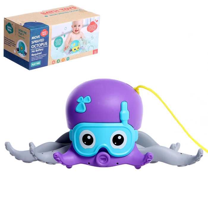 Заводная игрушка «Осьминожка», водоплавающая, цвета МИКС водоплавающая игрушка лягушонок заводная
