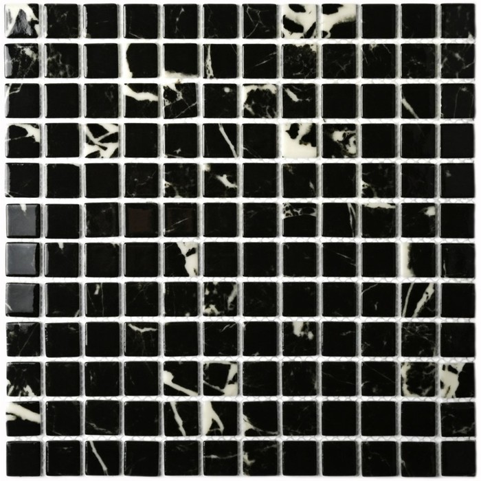 Мозаика стеклянная Bonaparte Mia black (glossy), 300x300x4 мм мозаика bonaparte стеклянная mia black glossy 30х30 см