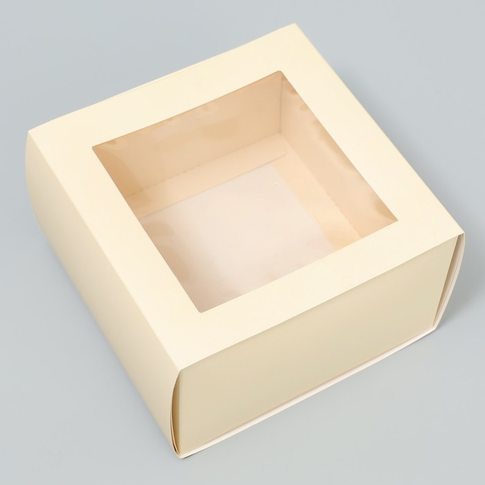 Коробка-фоторамка подарочная складная, упаковка, «Топленое молоко», 14 х 14 х 8 см коробка подарочная складная крафтовая упаковка 14 х 14 х 8 см