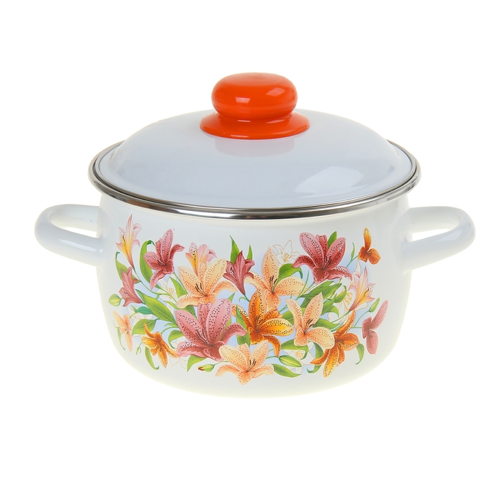 Кастрюля 2 л "Лилии"