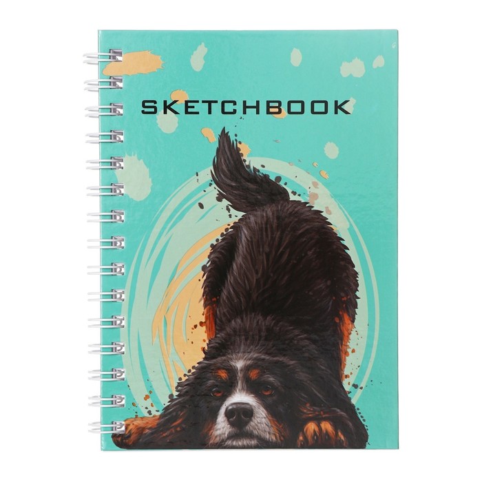 Скетчбук А5 80 листов на гребне по длинной стороне На старт твёрдая обложка блок 100 гм 99₽