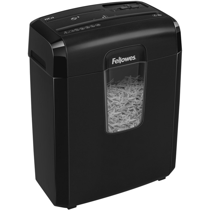 

Шредер Fellowes PowerShred 8CD черный (секр.P-4) фрагменты 8лист. 14лтр. скрепки скобы пл.к 103391