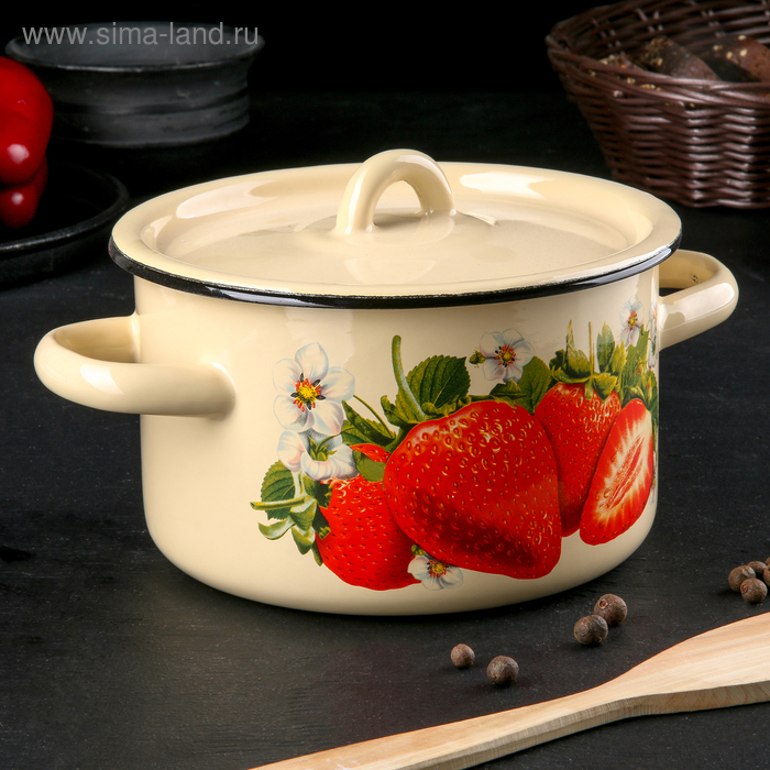 

Кастрюля, 1,5 л, металлическая крышка, деколь МИКС