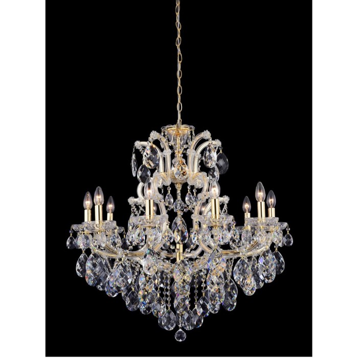 

Люстра Crystal Lux, Isabel 2080/311, E14, 11х60 Вт, 70х80х80 см, цвет золотой