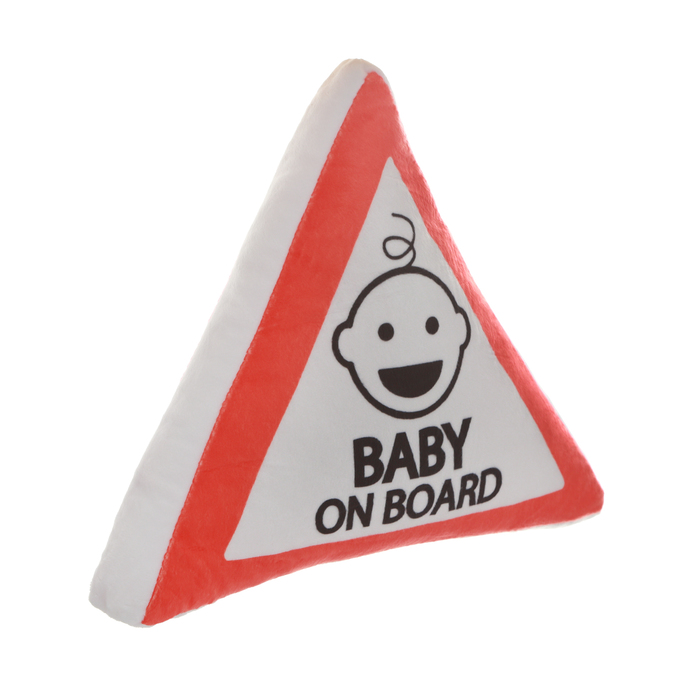 фото Подушка автомобильная матех attention line, baby on board, 35 х 35 х 10 см, белый matex