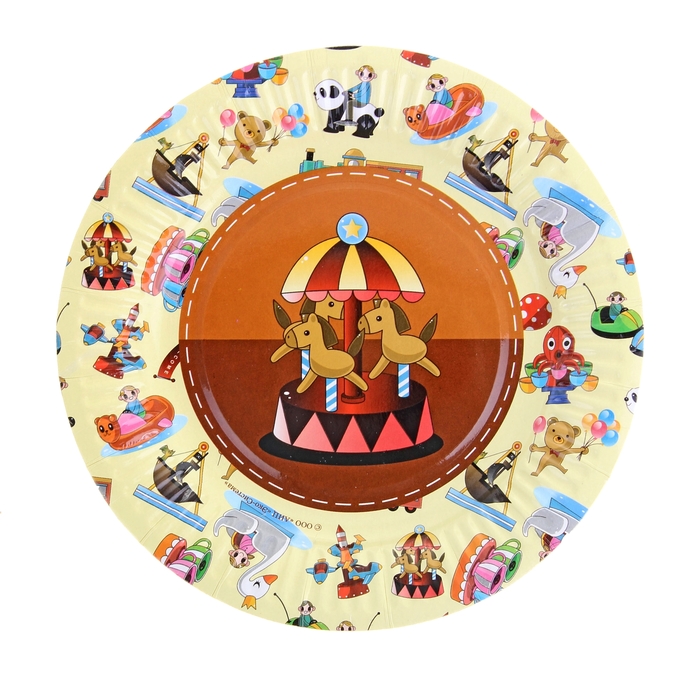 Тарелка с ламинацией "Карусель", 18 см