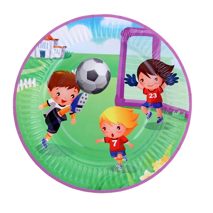 Тарелка с ламинацией "Футбол", 18 см