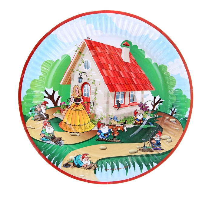 Тарелка с ламинацией "Белоснежка", 18 см