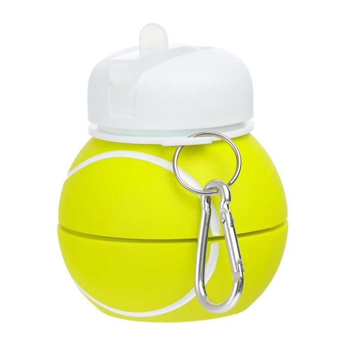 фото Бутылка для воды "тенисный мяч", 550 мл, складная, 18 х 8.7 см