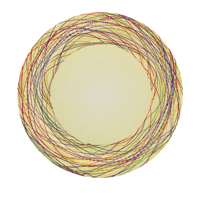 Тарелка с ламинацией "Бабушкин клубок", 23 см
