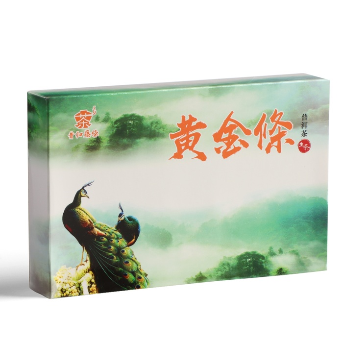 Чай китайский зелёный Шен Пуэр Золотой Брикет, уезд Мэнхай, 2018 год, 250 г шен пуэр хуанцаобань блин 200 г