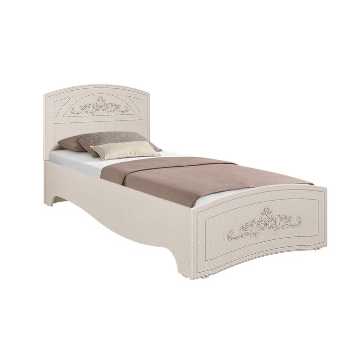 Кровать односпальная «Каролина», 900×2000 мм, патина, цвет вудлайн кремовый