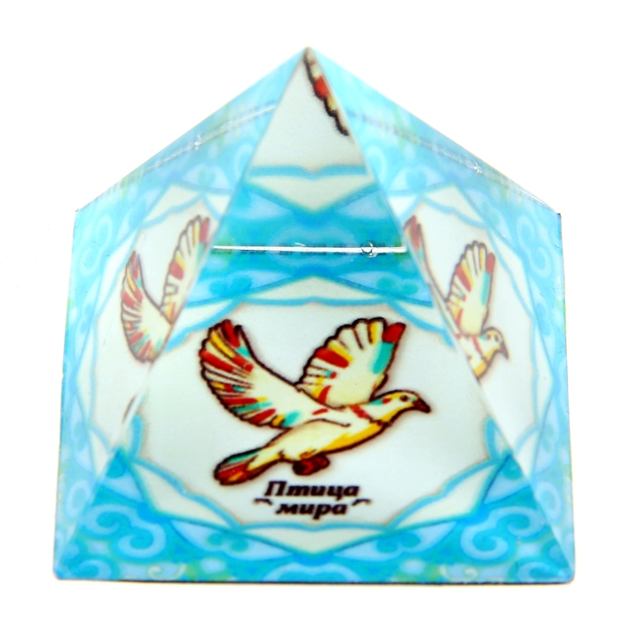 Пирамидка с наклейкой серия Обереги "Птица мира"