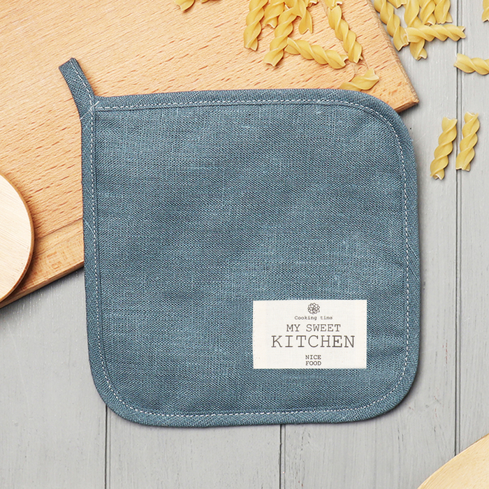 

Прихватка Этель ECO turquoise, 19х19 см, 100% лён, 245 г/м2