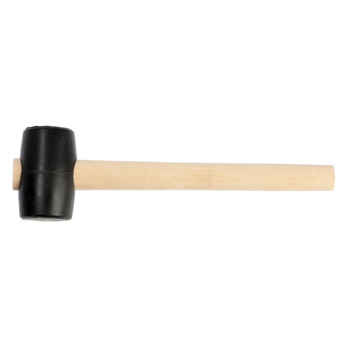 фото Киянка лом, деревянная рукоятка, черная резина, 45 мм, 200 г