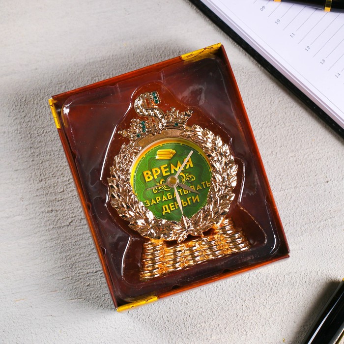 Часы настольные "Время зарабатывать деньги"