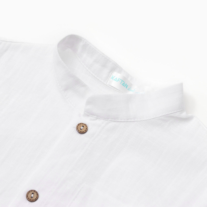 Рубашка для мальчика KAFTAN Linen, р.32 (110-116см) белый