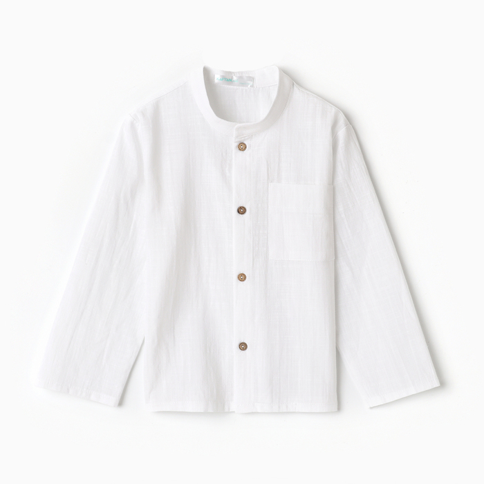 Рубашка для мальчика KAFTAN Linen, р.34 (122-128 см) белый