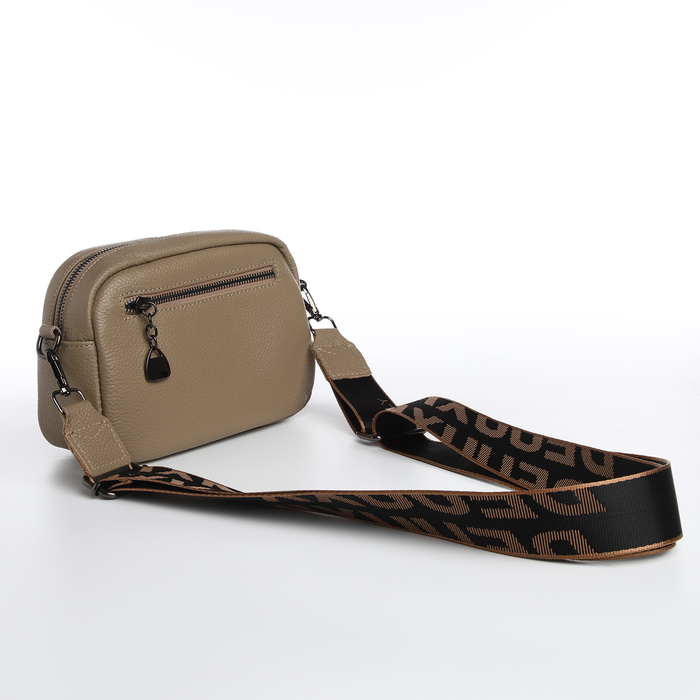 фото Сумка женская, кросс-боди, на молнии, цвет хаки