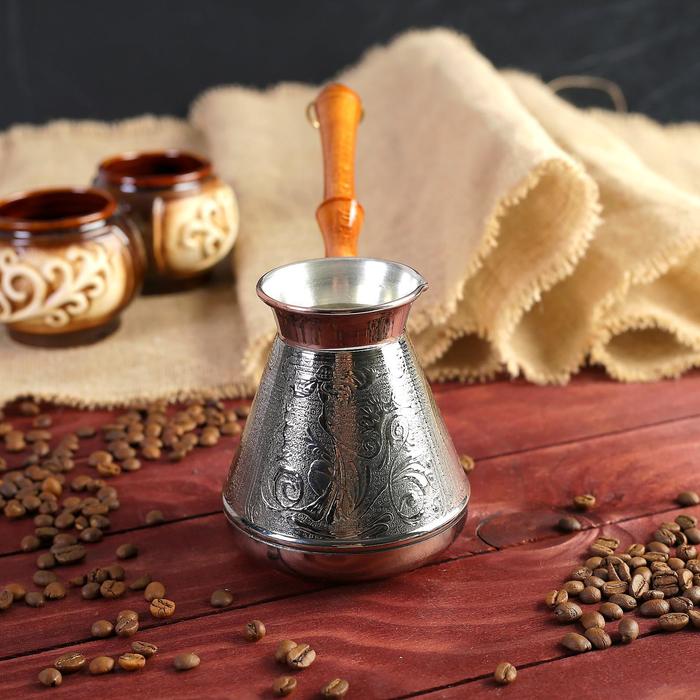Турка для кофе медная Орнамент, 0,5 л турка для кофе медная орнамент 0 5 л
