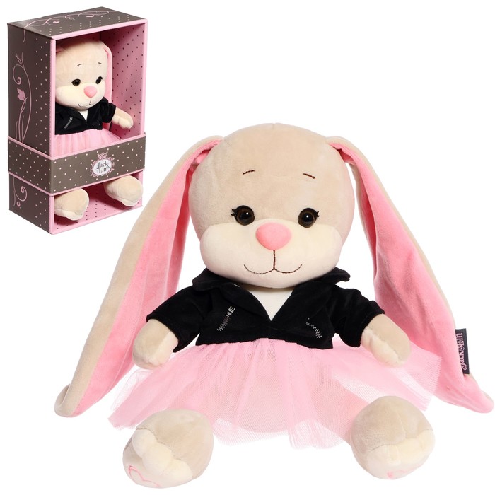 Мягкая игрушка «Зайка Лин», в чёрной куртке и розовой юбке», 20 см зайка лин в подарок