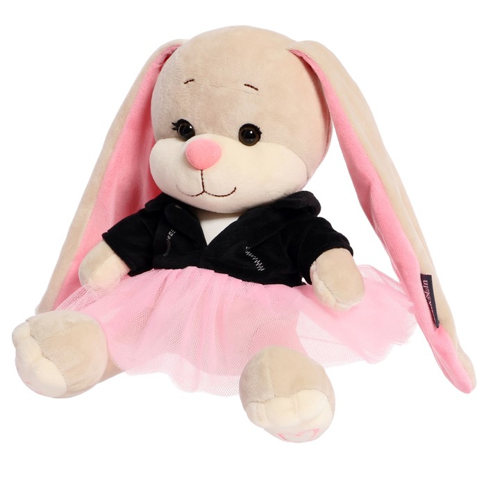 фото Мягкая игрушка "зайка лин в черной куртке и розовой юбке", 20 см jl-02202302-20 jack&lin