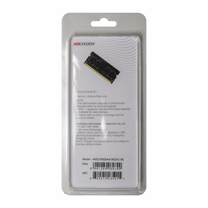 Память DDR3L 8GB 1600MHz Hikvision HKED3082BAA2A0ZA1/8G RTL PC3-12800 CL11 SO-DIMM 204-pin 1033975 оперативная память 8gb pc3 12800 1600mhz ddr3l dimm ecc dimm w ts 1 35v kvr16le11 8hb