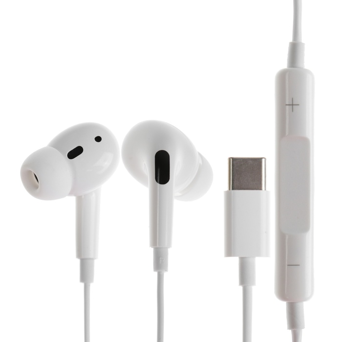 

Наушники BYZ S858, проводные, вакуумные, Type-C, 1.2 м, белые
