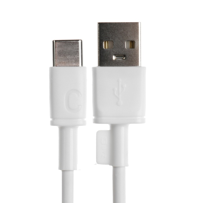 фото Кабель byz bc-041, type-c - usb, 3 а, 1 м, силикон, белый