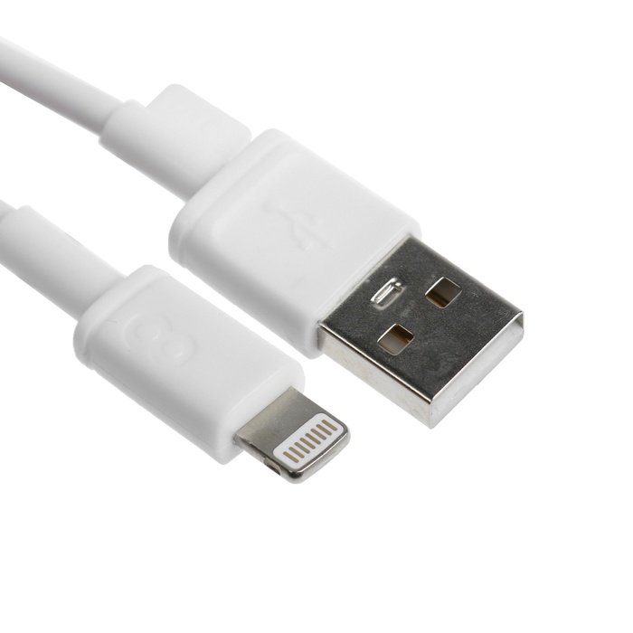 

Кабель BYZ BC-041, Lightning - USB, 3 А, 1 м, силикон, белый