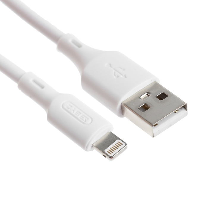 Кабель BYZ BC-040, Lightning - USB, 3 А, 1 м, силикон, белый usb кабель byz x8 am microbm 1 метр 4a силикон белый